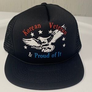 Korean Veteran Proud Black Hat vintage